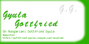gyula gottfried business card